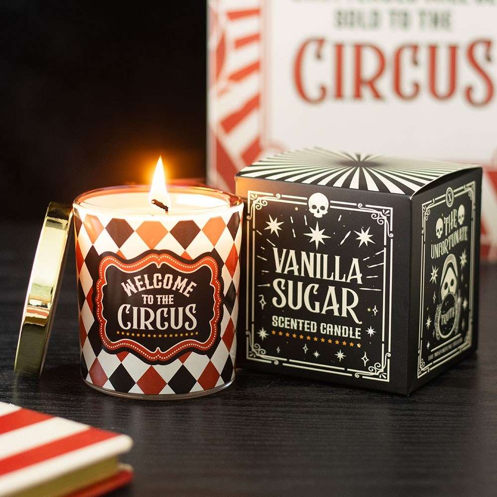 Something Different - Mystic Circus Vanilla Sugar Candle Duftkerze - Schwarz/Weiß